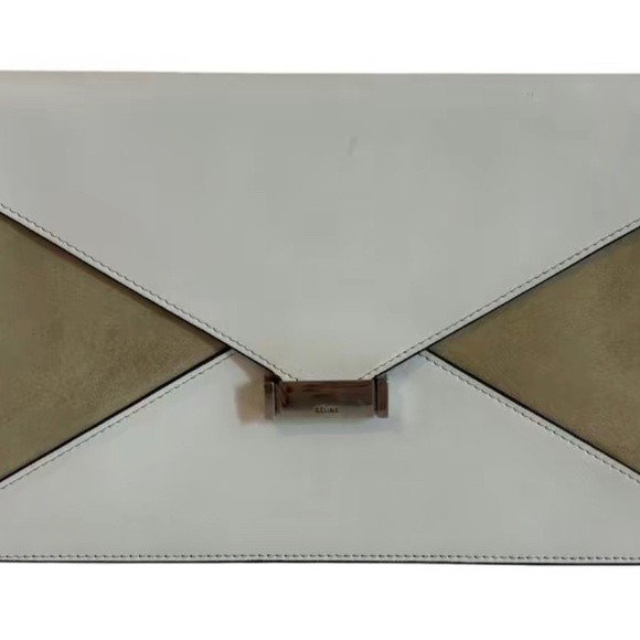 Celine leather and suede clutch - Picture 5 of 5
